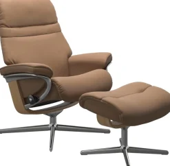 Stressless® Fußhocker »Sunrise« mit Cross Base, Größe S, M & L, Holzakzent Eiche
