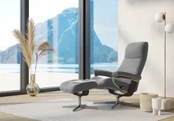 Stressless® Fußhocker »View« mit Cross Base, Größe S, M & L, Holzakzent Wenge