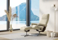Stressless® Fußhocker »View« mit Cross Base, Größe S, M & L, Holzakzent Braun