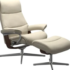 Stressless® Fußhocker »View« mit Cross Base, Größe S, M & L, Holzakzent Braun