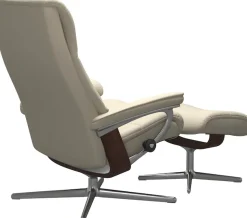 Stressless® Fußhocker »View« mit Cross Base, Größe S, M & L, Holzakzent Braun