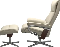 Stressless® Fußhocker »View« mit Cross Base, Größe S, M & L, Holzakzent Braun