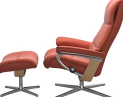 Stressless® Fußhocker »View« mit Cross Base, Größe S, M & L, Holzakzent Eiche