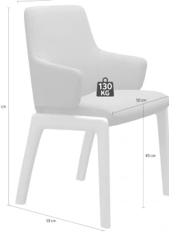 Stressless® Polsterstuhl »Laurel« () Low Back mit Armlehne, Größe L, mit abgerundeten Beinen in Schwarz