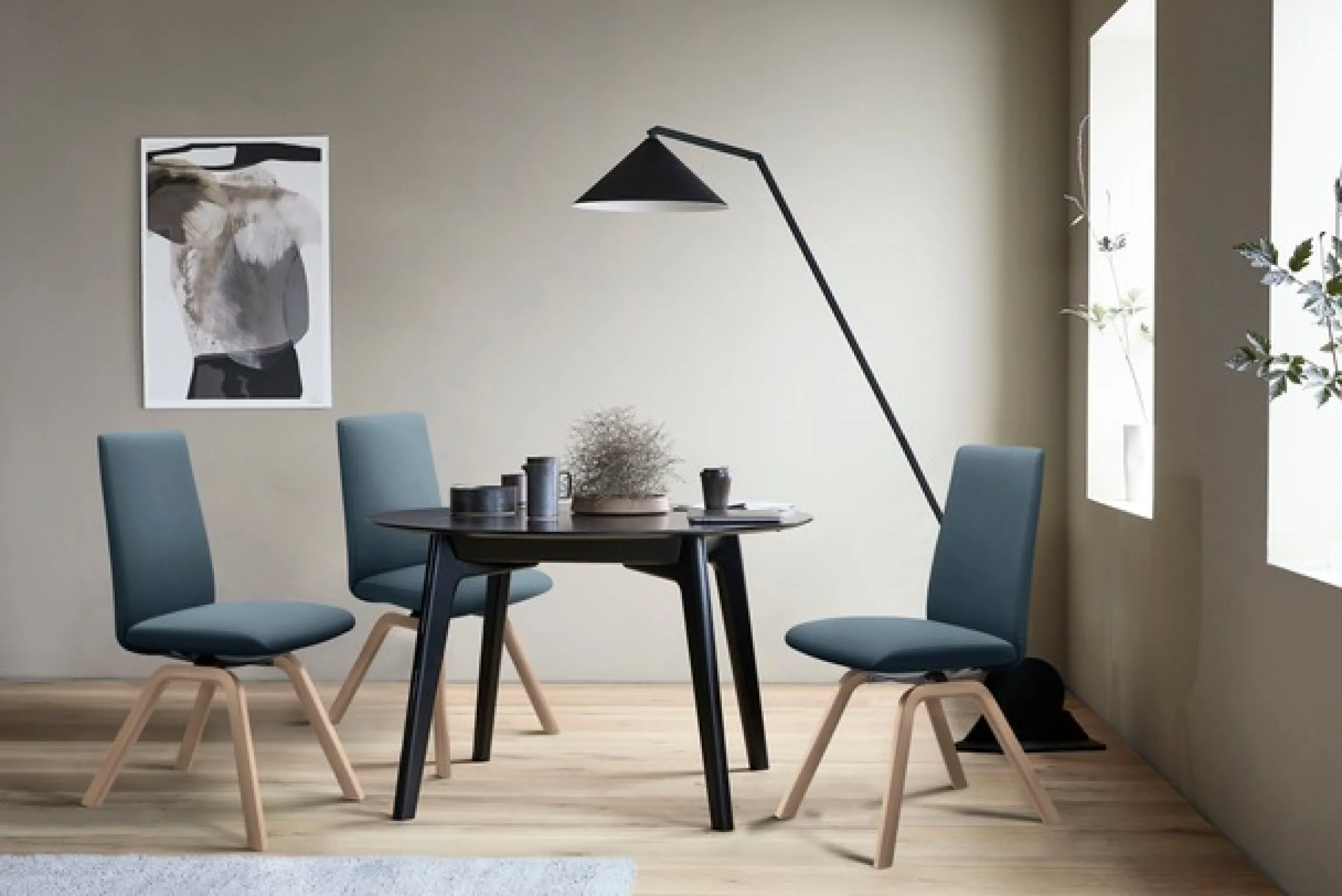 Stressless® Polsterstuhl »Laurel« () Low Back, Größe L, mit schräggestellten Beinen in Walnuss