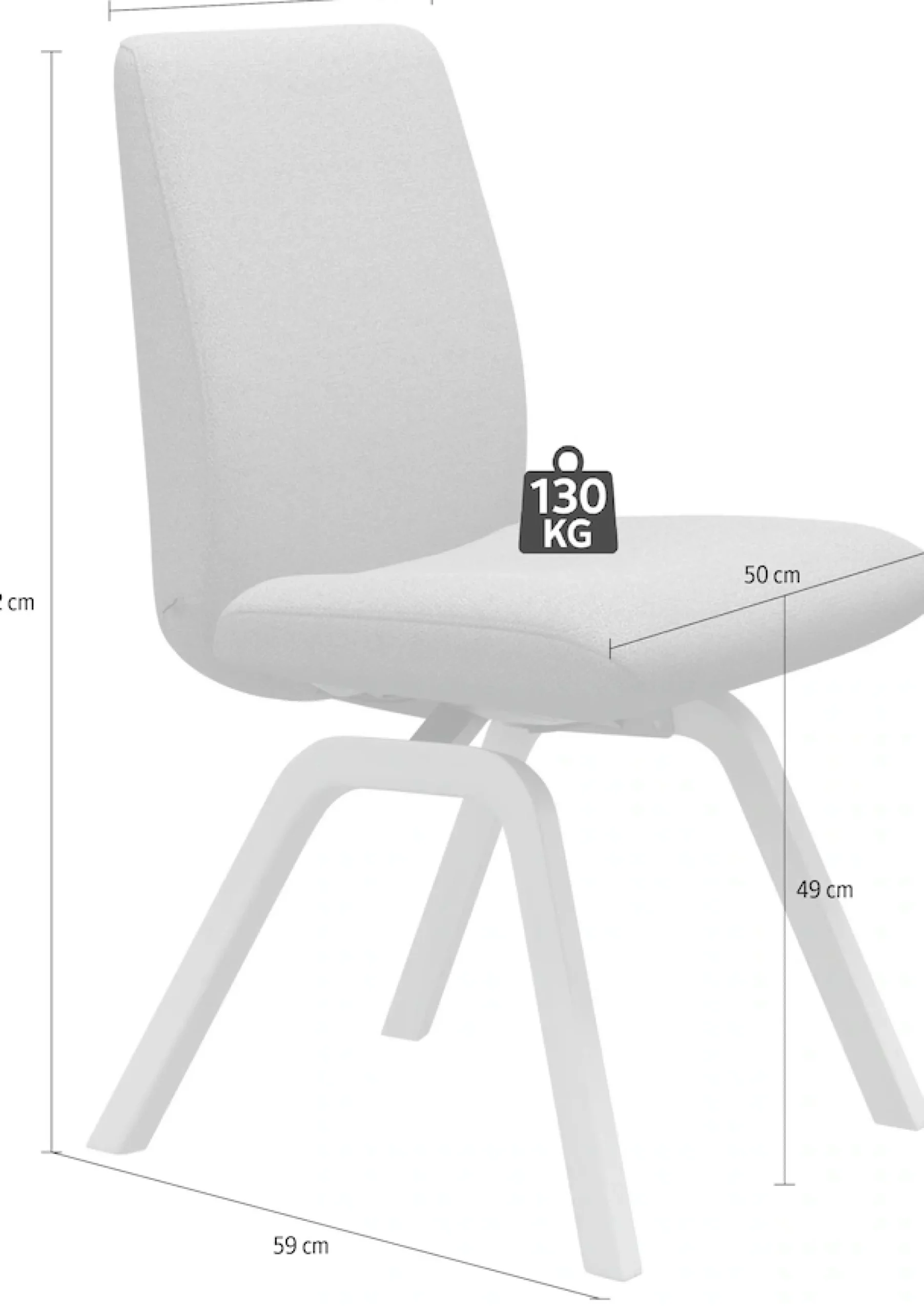 Stressless® Polsterstuhl »Laurel« () Low Back, Größe L, mit schräggestellten Beinen in Walnuss