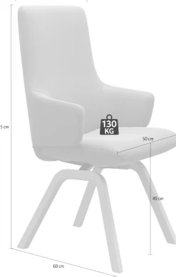 Stressless® Polsterstuhl »Laurel« () High Back mit Armlehne, Größe L, schräggestellte Beine in Walnuss