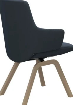 Stressless® Polsterstuhl »Laurel« () Low Back mit Armlehne, Größe L, mit schräggestellten Beinen in Schwarz