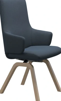 Stressless® Polsterstuhl »Laurel« () High Back mit Armlehne, Größe L, mit schräggestellten Beinen in Eiche