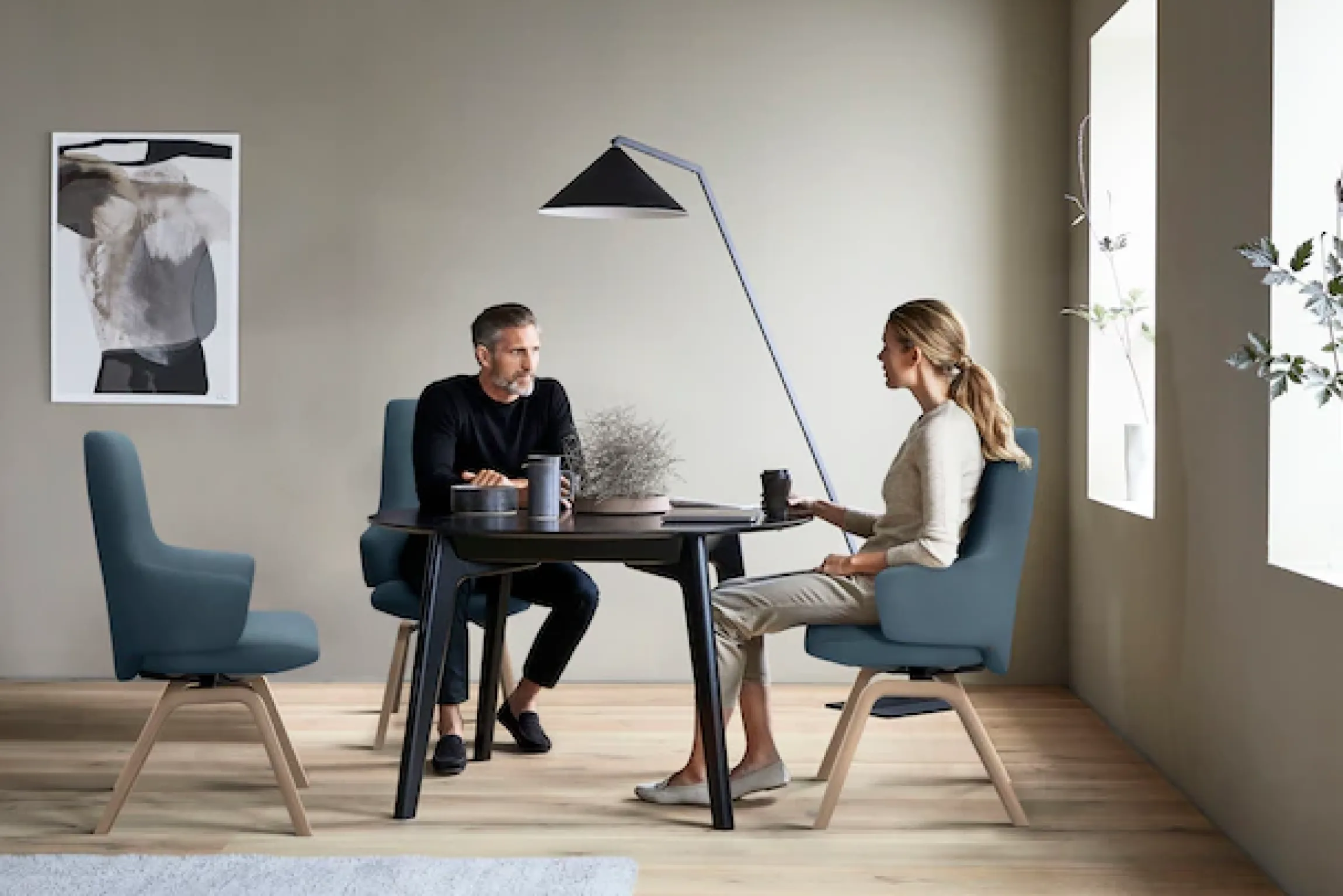 Stressless® Polsterstuhl »Laurel« () High Back mit Armlehne, Größe L, mit schräggestellten Beinen in Eiche