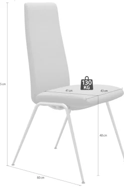 Stressless® Polsterstuhl »Laurel« () High Back, Größe M, mit Beinen aus Stahl in Chrom matt