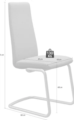 Stressless® Polsterstuhl »Laurel« () High Back, Größe M, mit Beinen aus Stahl in Chrom matt