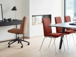 Stressless® Polsterstuhl »Laurel« () Low Back, Größe L, mit Beinen aus Stahl in Schwarz matt