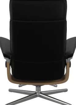 Stressless® Relaxsessel »Admiral« Set, Relaxsessel inkl. Hocker,mit Cross Base, Größe M & L, Holzakzent Eiche