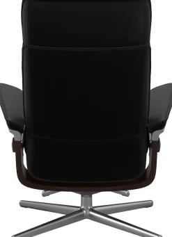 Stressless® Relaxsessel »Admiral« Set, Relaxsessel inkl. Hocker,mit Cross Base, Größe M & L, Holzakzent Braun