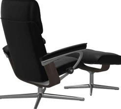 Stressless® Relaxsessel »Admiral« Set, Relaxsessel inkl. Hocker,mit Cross Base, Größe M & L, Holzakzent Wenge