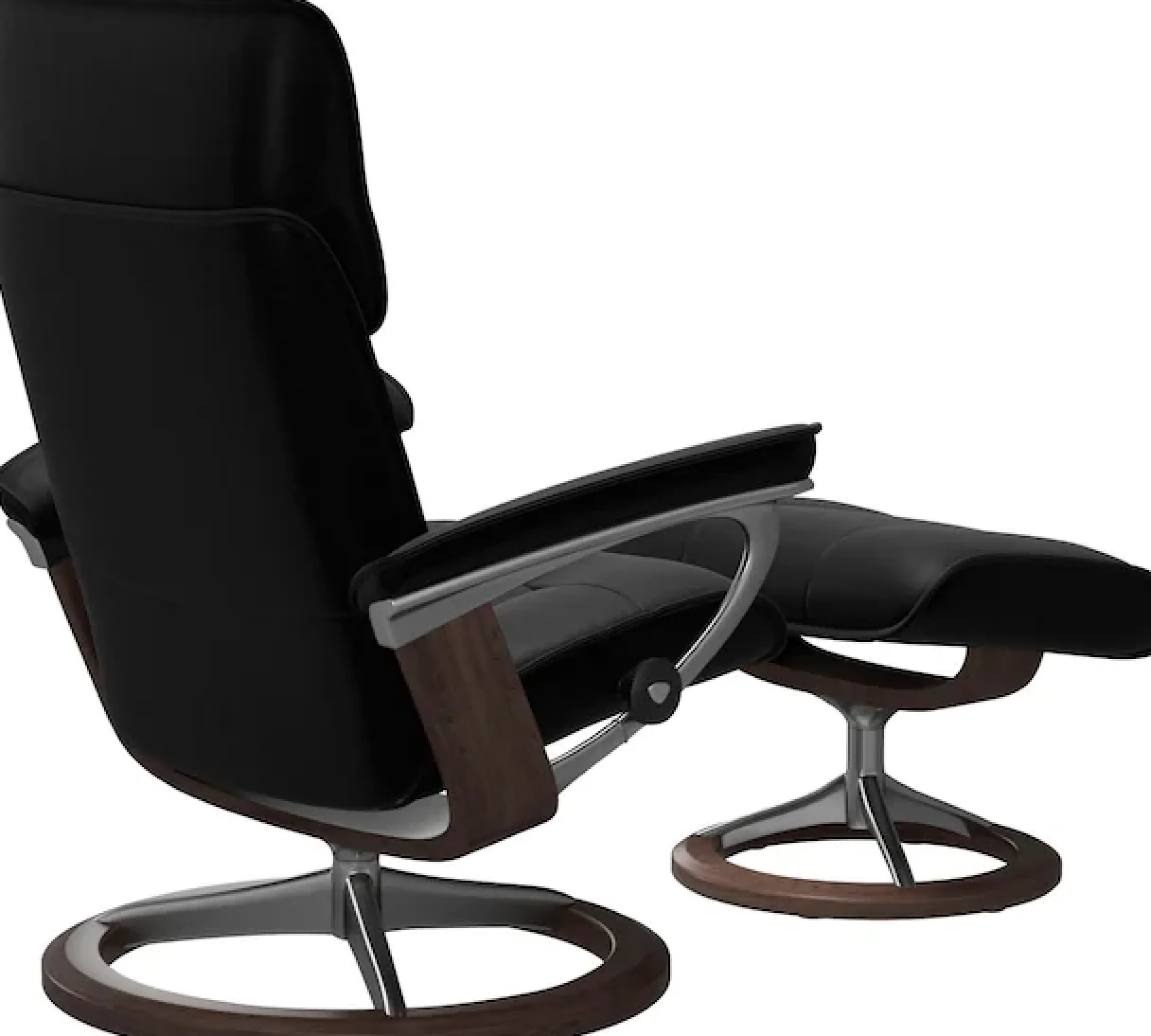 Stressless® Relaxsessel »Admiral« Set, Relaxsessel inkl. Hocker,mit Signature Base, Größe M & L, Gestell Wenge