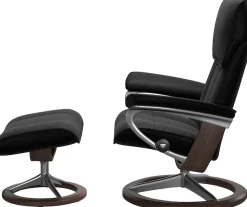 Stressless® Relaxsessel »Admiral« Set, Relaxsessel inkl. Hocker,mit Signature Base, Größe M & L, Gestell Wenge
