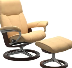 Stressless® Relaxsessel »Consul« Set, Relaxsessel mit Hocker,mit Hocker, mit Signature Base, Größe M, Gestell Braun