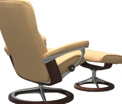 Stressless® Relaxsessel »Consul« Set, Relaxsessel mit Hocker,mit Hocker, mit Signature Base, Größe M, Gestell Braun