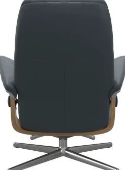 Stressless® Relaxsessel »Consul« Set, Relaxsessel mit Hocker,mit Hocker, mit Cross Base, Größe S, M & L, Holzakzent Eiche