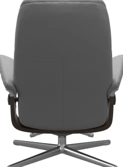 Stressless® Relaxsessel »Consul« Set, Relaxsessel mit Hocker,mit Hocker, mit Cross Base, Größe S, M & L, Holzakzent Wenge