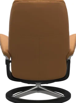 Stressless® Relaxsessel »Consul« Set, Relaxsessel mit Hocker,mit Hocker, mit Signature Base, Größe M, Gestell Schwarz