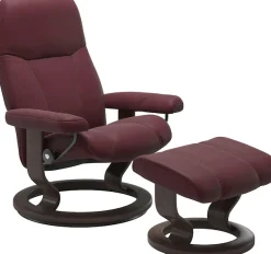 Stressless® Relaxsessel »Consul« Set, Relaxsessel mit Hocker,mit Hocker, mit Classic Base, Größe M, Gestell Wenge