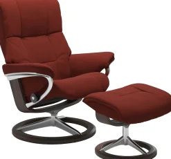 Stressless® Relaxsessel »Mayfair« Set, Relaxsessel mit Hocker,mit Hocker, mit Signature Base, Größe S, M & L, Gestell Wenge