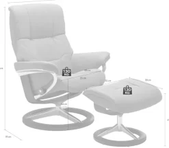 Stressless® Relaxsessel »Mayfair« Set, Relaxsessel mit Hocker,mit Hocker, mit Signature Base, Größe S, M & L, Gestell Wenge