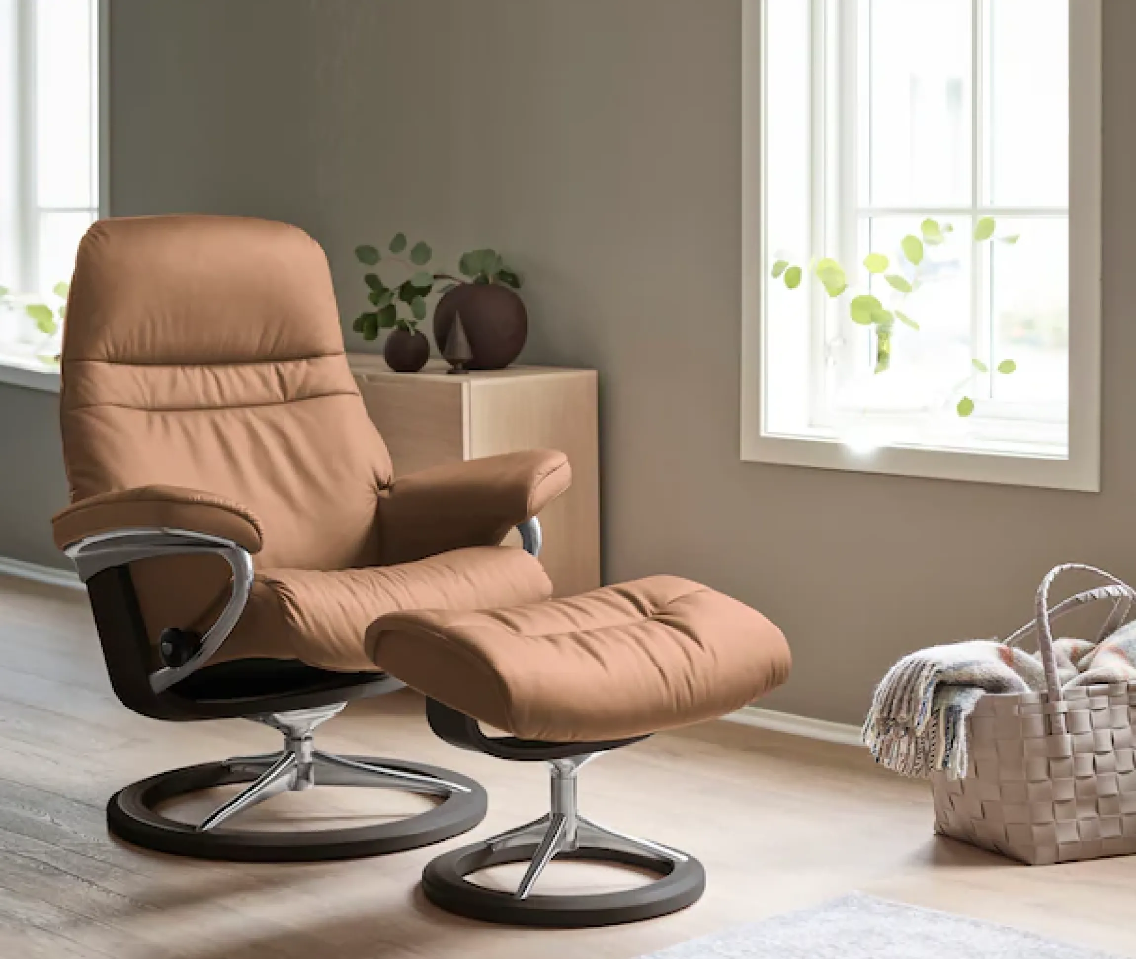 Stressless® Relaxsessel »Sunrise« Relaxsessel mit Hocker,mit Signature Base, Größe L, Gestell Wenge