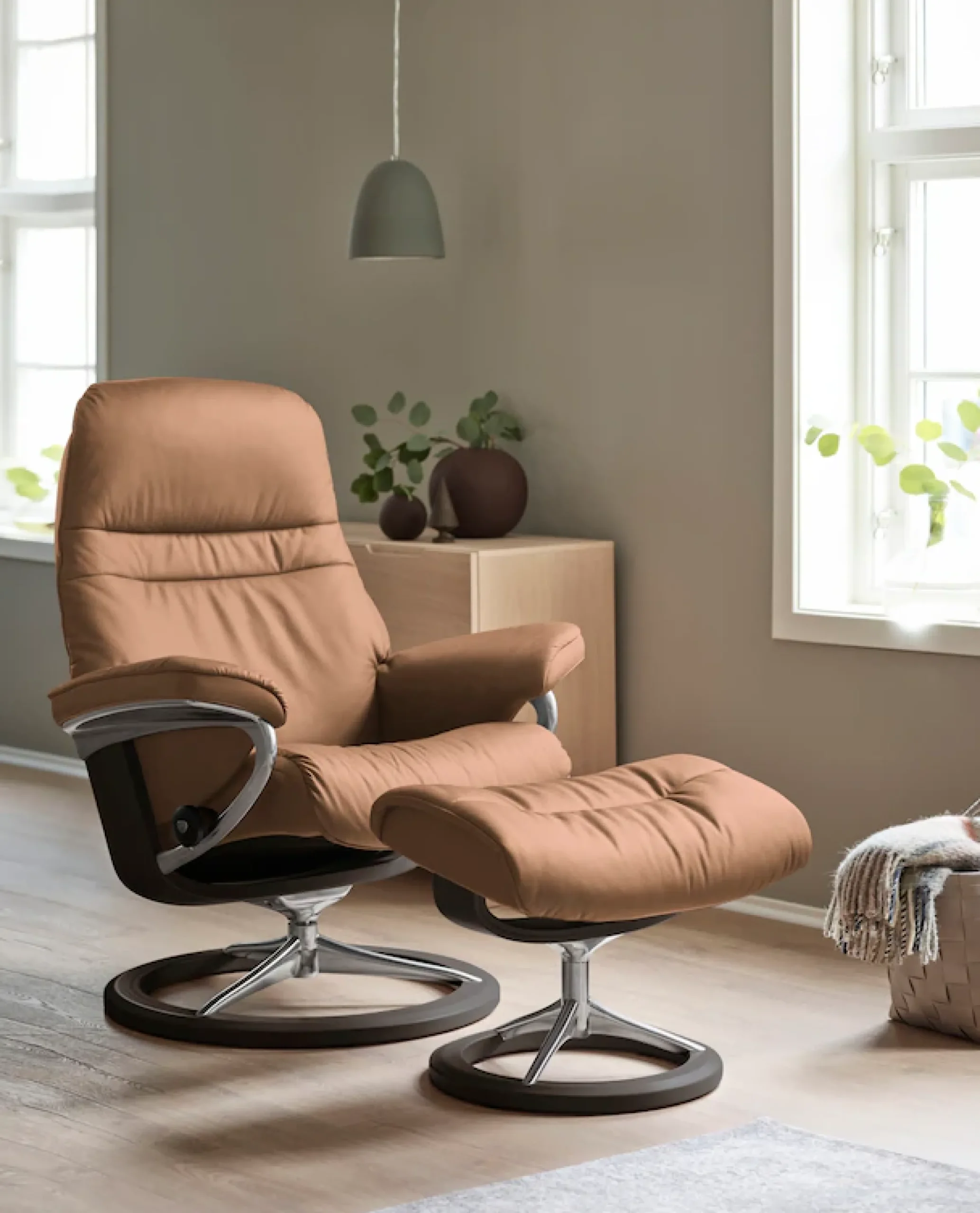 Stressless® Relaxsessel »Sunrise« Relaxsessel mit Hocker,mit Signature Base, Größe L, Gestell Wenge
