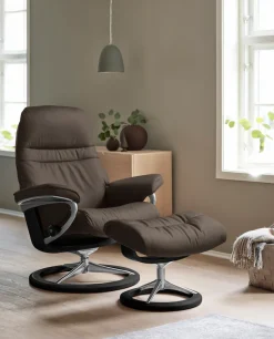 Stressless® Relaxsessel »Sunrise« mit Signature Base, Größe M, Gestell Schwarz, in 2 Lederqualitäten lieferbar
