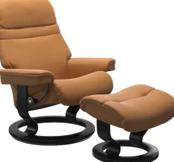 Stressless® Relaxsessel »Sunrise« Relaxsessel mit Hocker,mit Classic Base, Größe L, Gestell Schwarz