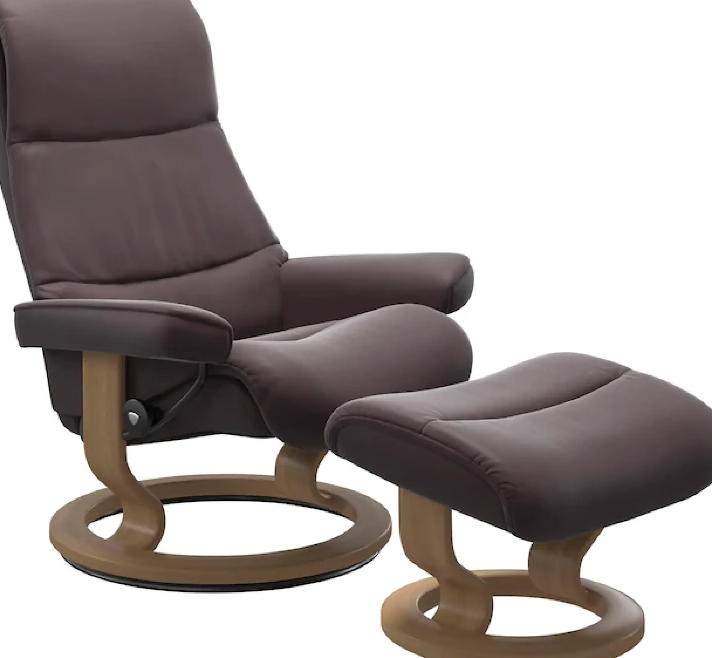 Stressless® Relaxsessel »View« Set, Relaxsessel mit Hocker,mit Classic Base, Größe M,Gestell Eiche