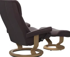 Stressless® Relaxsessel »View« Set, Relaxsessel mit Hocker,mit Classic Base, Größe M,Gestell Eiche