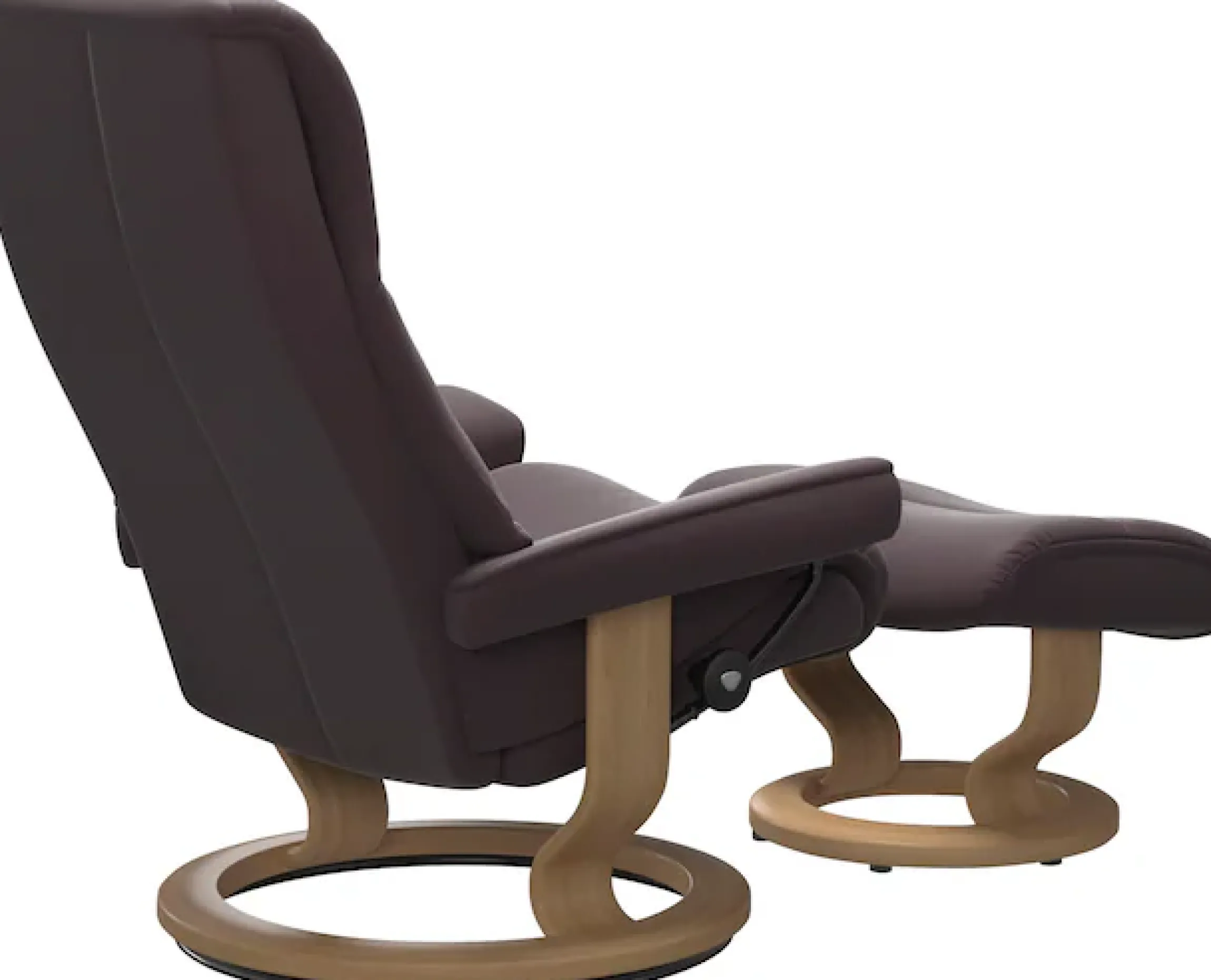 Stressless® Relaxsessel »View« Set, Relaxsessel mit Hocker,mit Classic Base, Größe M,Gestell Eiche