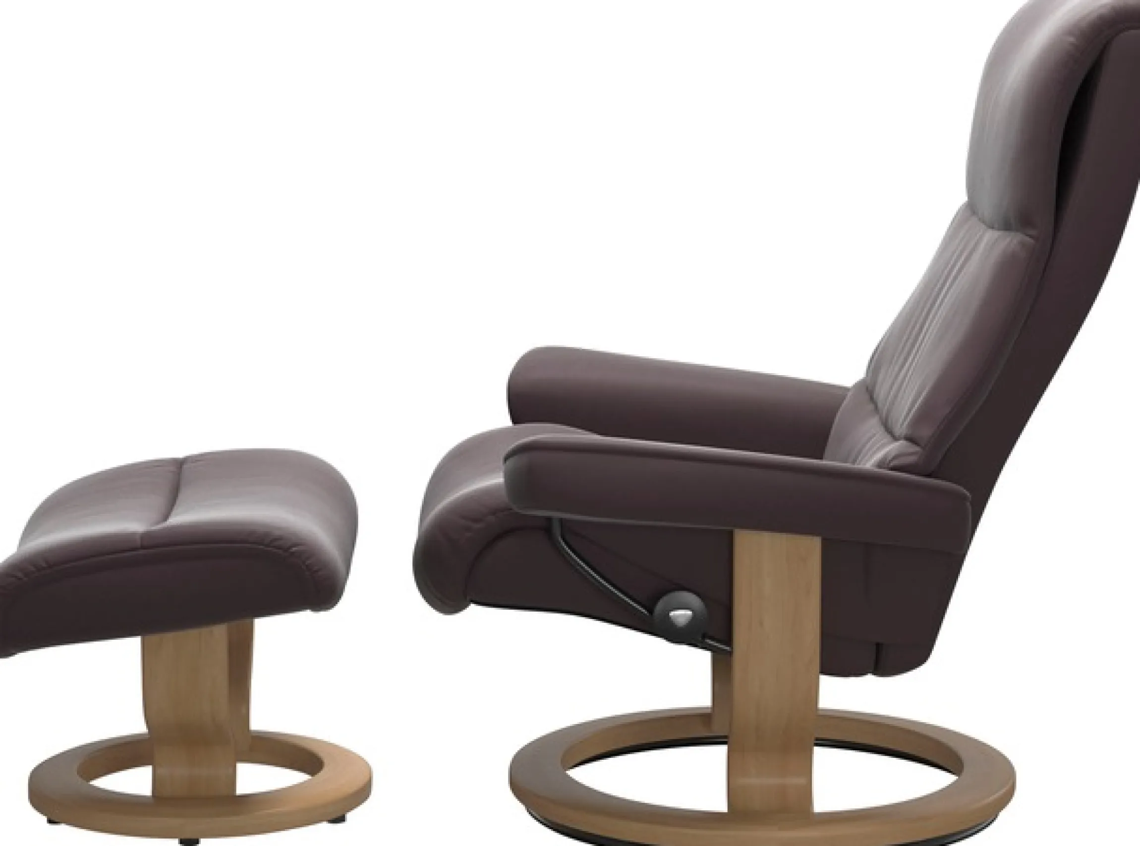 Stressless® Relaxsessel »View« Set, Relaxsessel mit Hocker,mit Classic Base, Größe M,Gestell Eiche