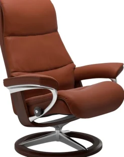 Stressless® Relaxsessel »View« Set, Relaxsessel mit Hocker,mit Signature Base, Größe S,Gestell Braun