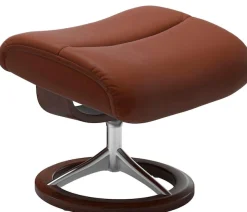 Stressless® Relaxsessel »View« Set, Relaxsessel mit Hocker,mit Signature Base, Größe S,Gestell Braun