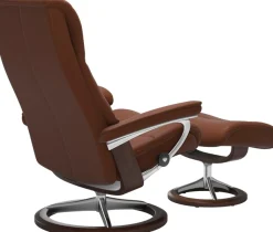 Stressless® Relaxsessel »View« Set, Relaxsessel mit Hocker,mit Signature Base, Größe S,Gestell Braun