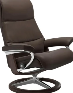 Stressless® Relaxsessel »View« Set, Relaxsessel mit Hocker,mit Signature Base, Größe S,Gestell Wenge