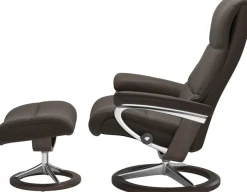 Stressless® Relaxsessel »View« Set, Relaxsessel mit Hocker,mit Signature Base, Größe S,Gestell Wenge