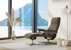 Stressless® Relaxsessel »View« mit Cross Base, Größe S, M & L, Holzakzent Schwarz