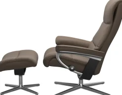 Stressless® Relaxsessel »View« mit Cross Base, Größe S, M & L, Holzakzent Schwarz