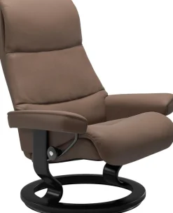 Stressless® Relaxsessel »View« Set, Relaxsessel mit Hocker,mit Classic Base, Größe M,Gestell Schwarz