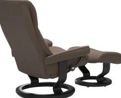 Stressless® Relaxsessel »View« Set, Relaxsessel mit Hocker,mit Classic Base, Größe M,Gestell Schwarz