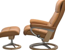 Stressless® Relaxsessel »View« Set, Relaxsessel mit Hocker,mit Signature Base, Größe M,Gestell Eiche