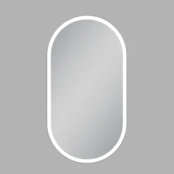 Talos Badezimmerspiegelschrank »Talos Oval Vento« austauschbare LED-Beleuchtung, 45x80 cm schwarz