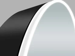Talos Badezimmerspiegelschrank »Talos Oval Vento« austauschbare LED-Beleuchtung, 45x80 cm schwarz